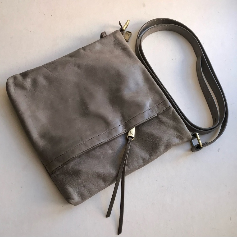 Hobo International Purse Cambel  Gray Leather Crossbody Bag